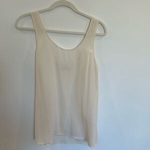 Equipment Femme white/cream silk blouse. Good to wear under as cami or alone.